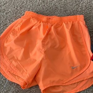 Orange athletic shorts